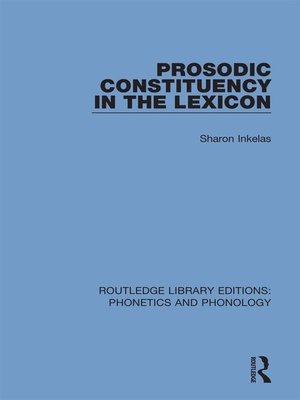 cover image of Prosodic Constituency in the Lexicon